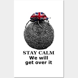 Dung Beetle "We will get over it" British Motivational Posters and Art